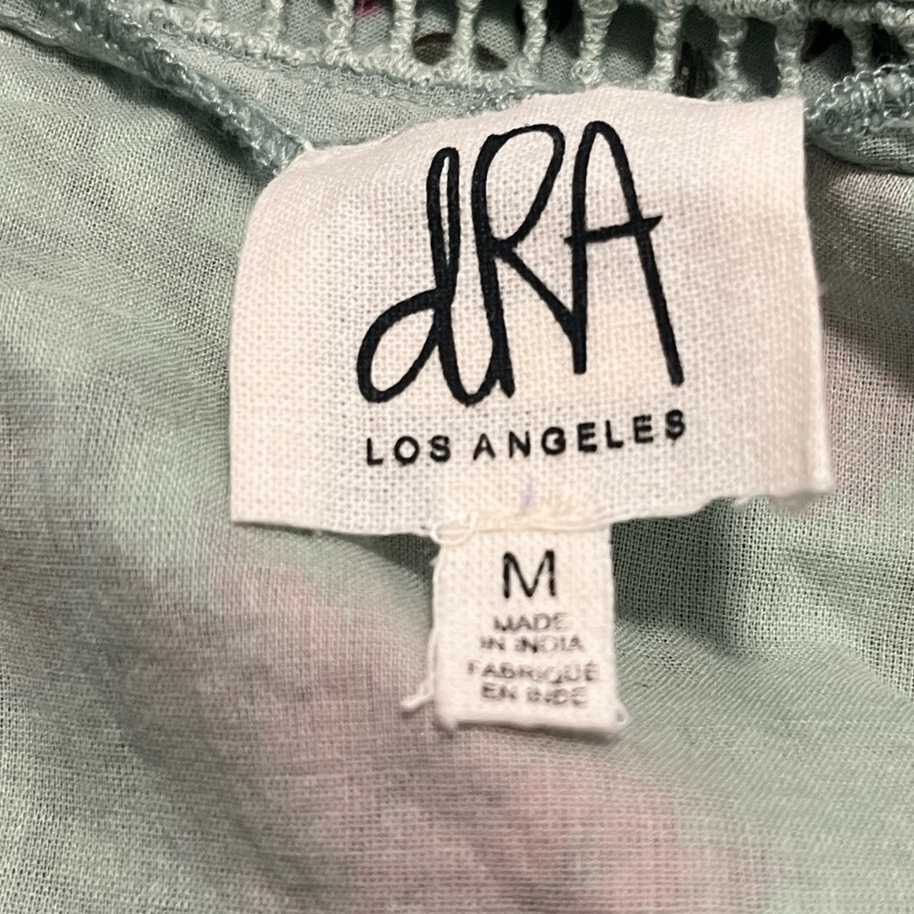 Anthropologie DRA Green Floral Cotton Midi - Size Medium - EUC - Picture 12 of 13